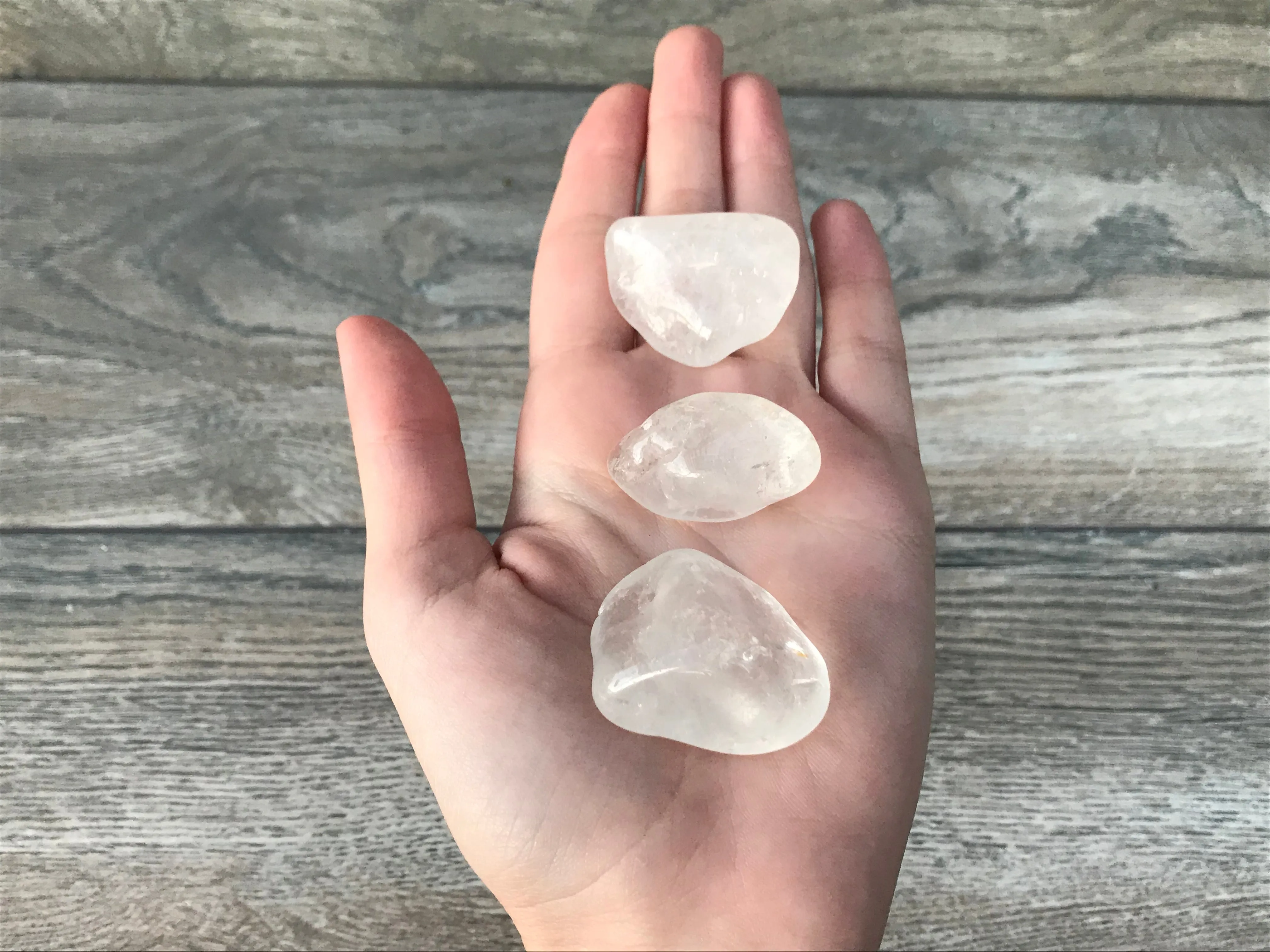 Clear Quartz Palm Stone