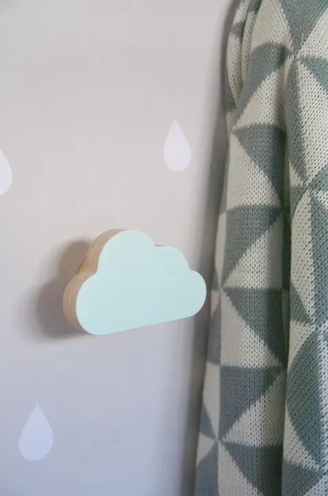 Cloud Wall Hook - Soft Mint