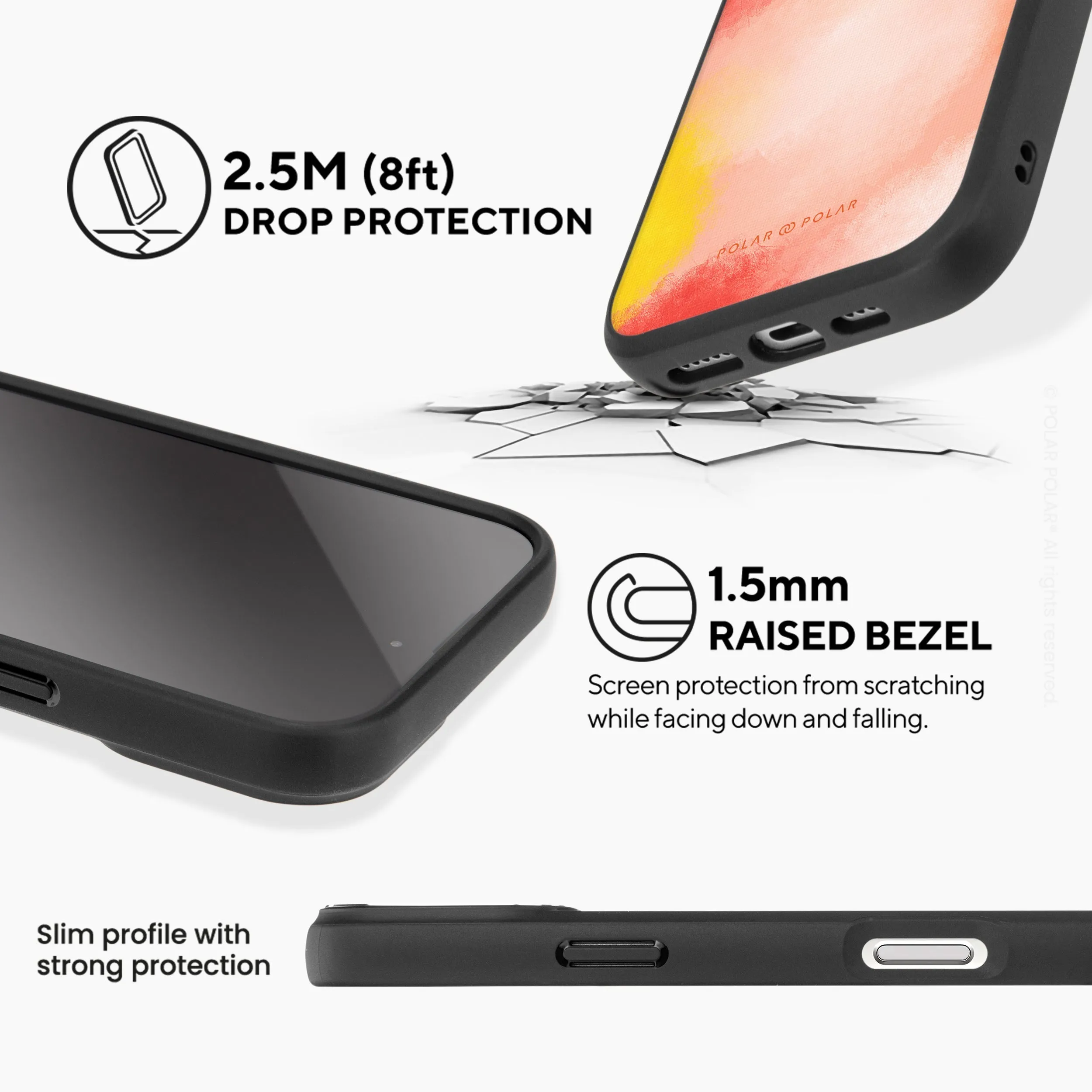 Clouds in Fall - iPhone 16 Frosted Black Bumper MagSafe Case