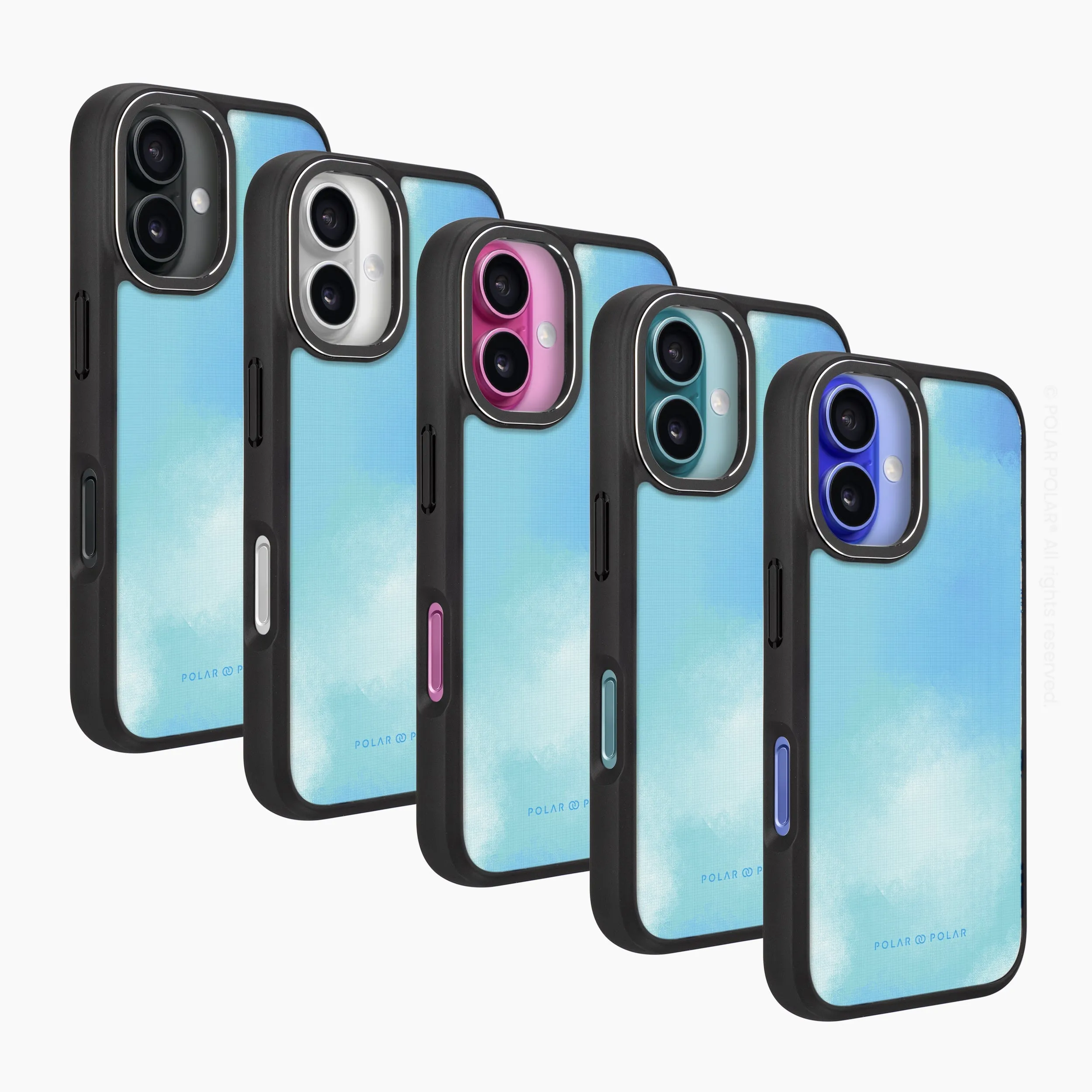 Clouds in Spring - iPhone 16 Frosted Black Bumper MagSafe Case