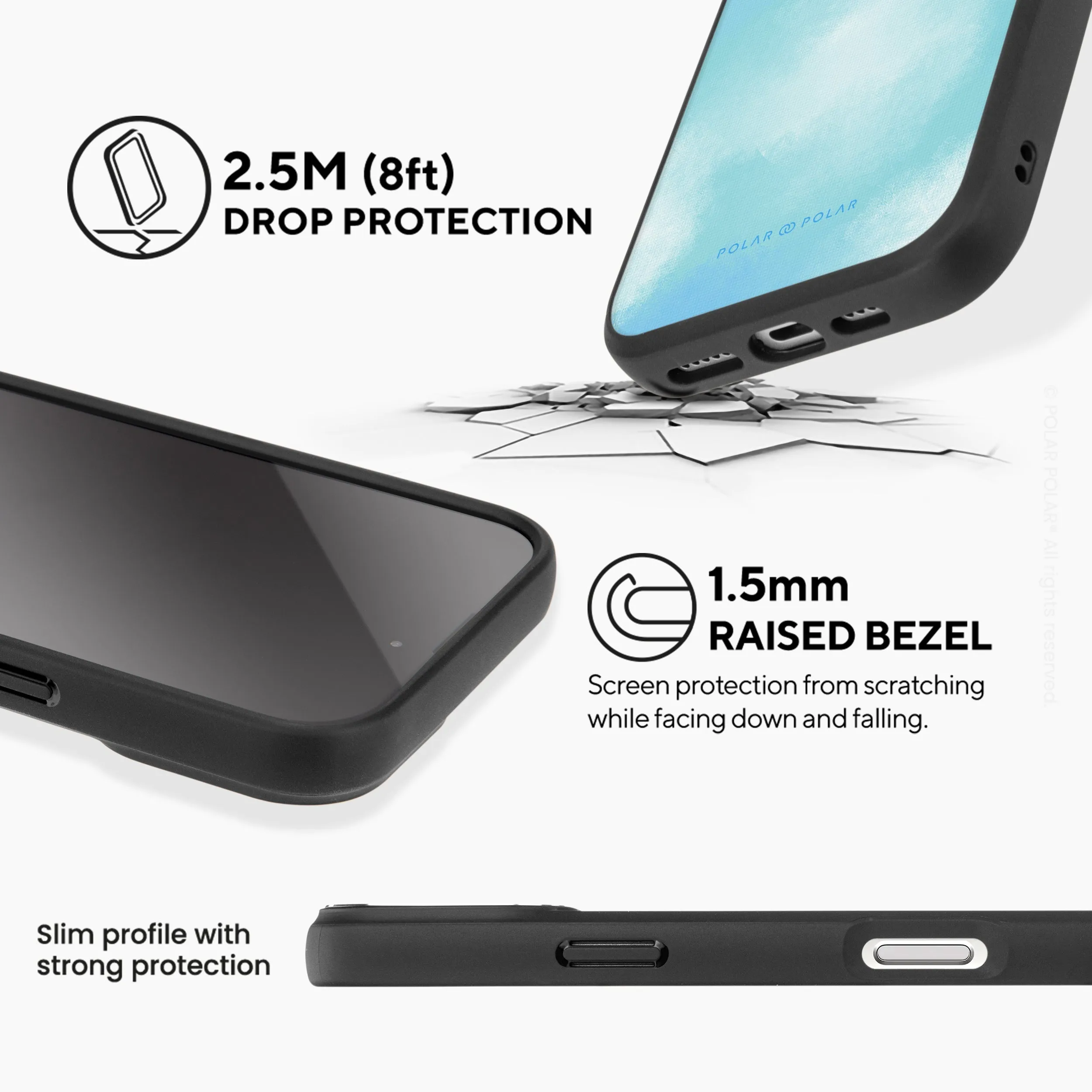 Clouds in Spring - iPhone 16 Frosted Black Bumper MagSafe Case