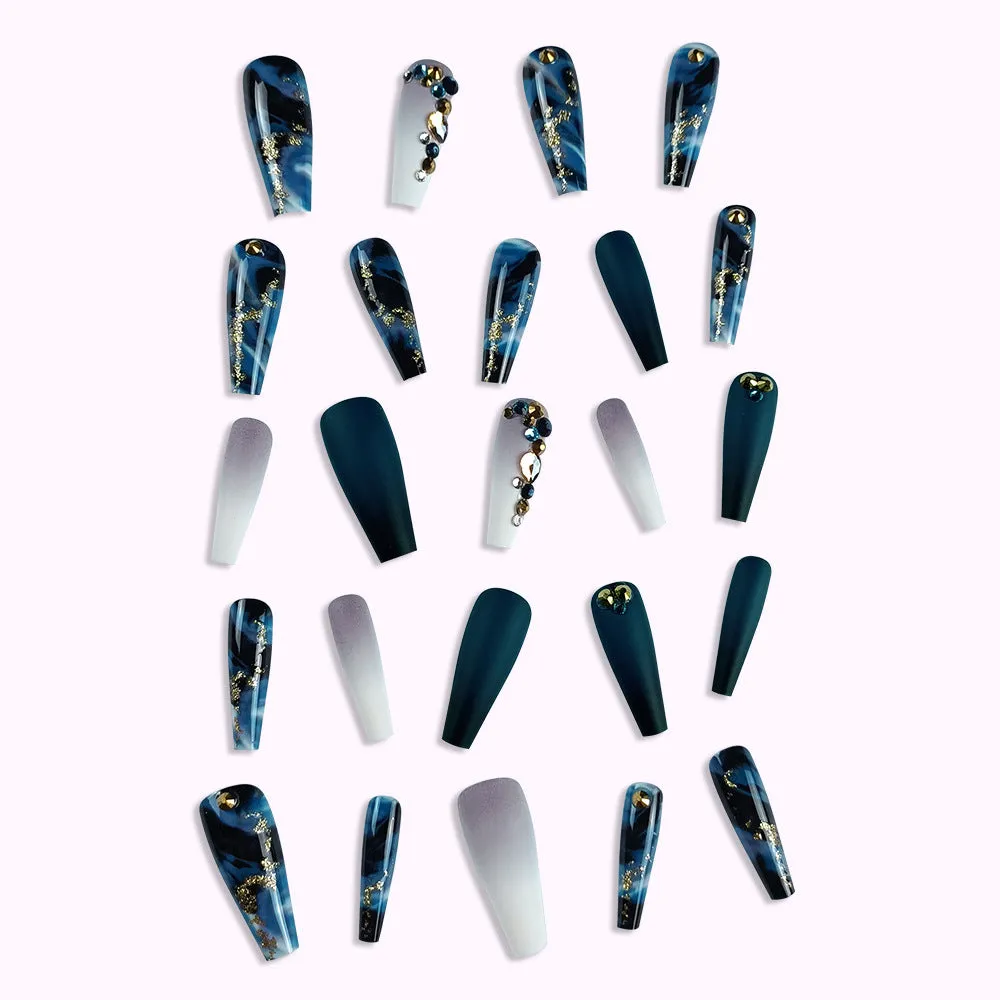 Coffin deluxe marble dark galaxy blue