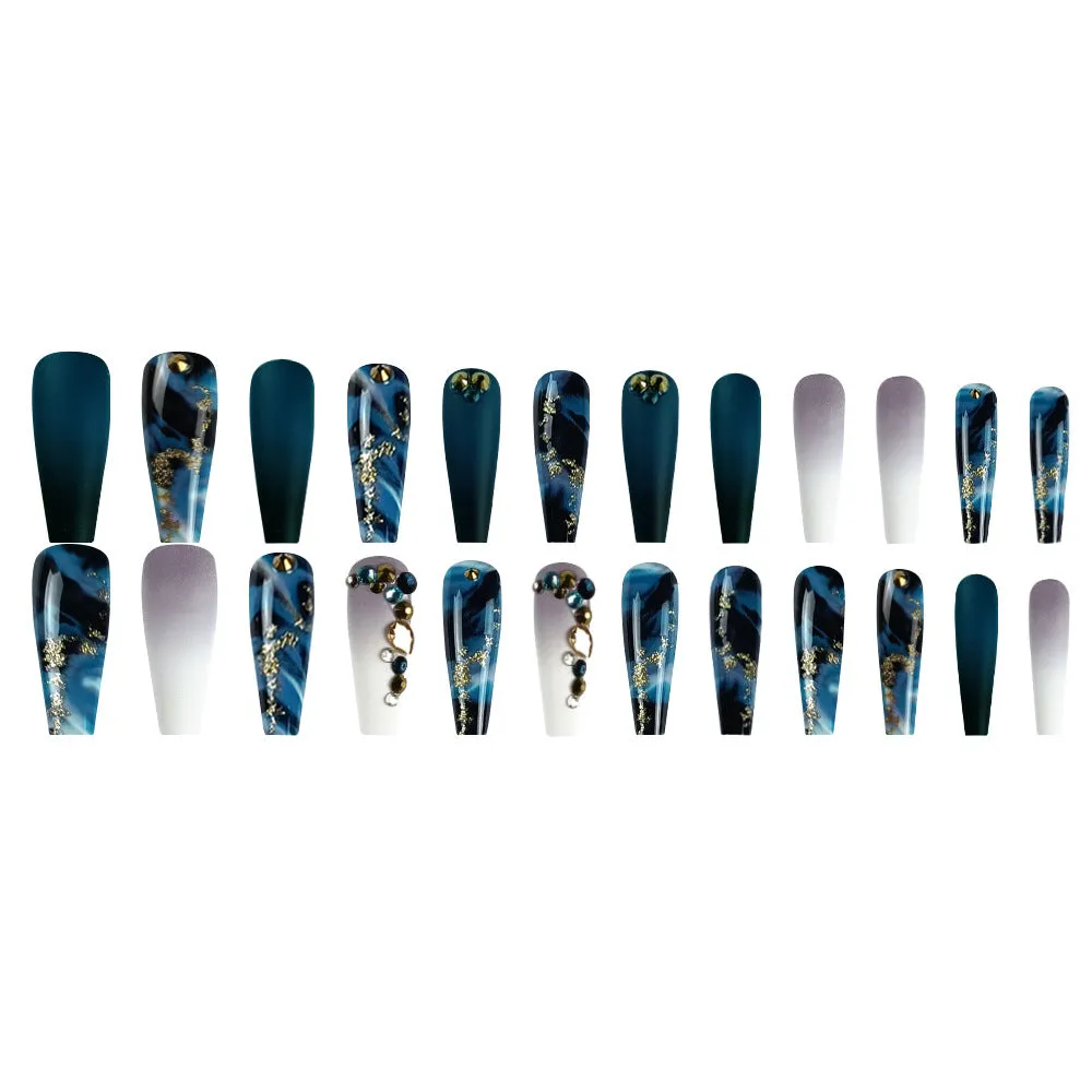 Coffin deluxe marble dark galaxy blue