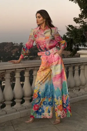 Colorful Artwork Inspired Artsy Blouse Set