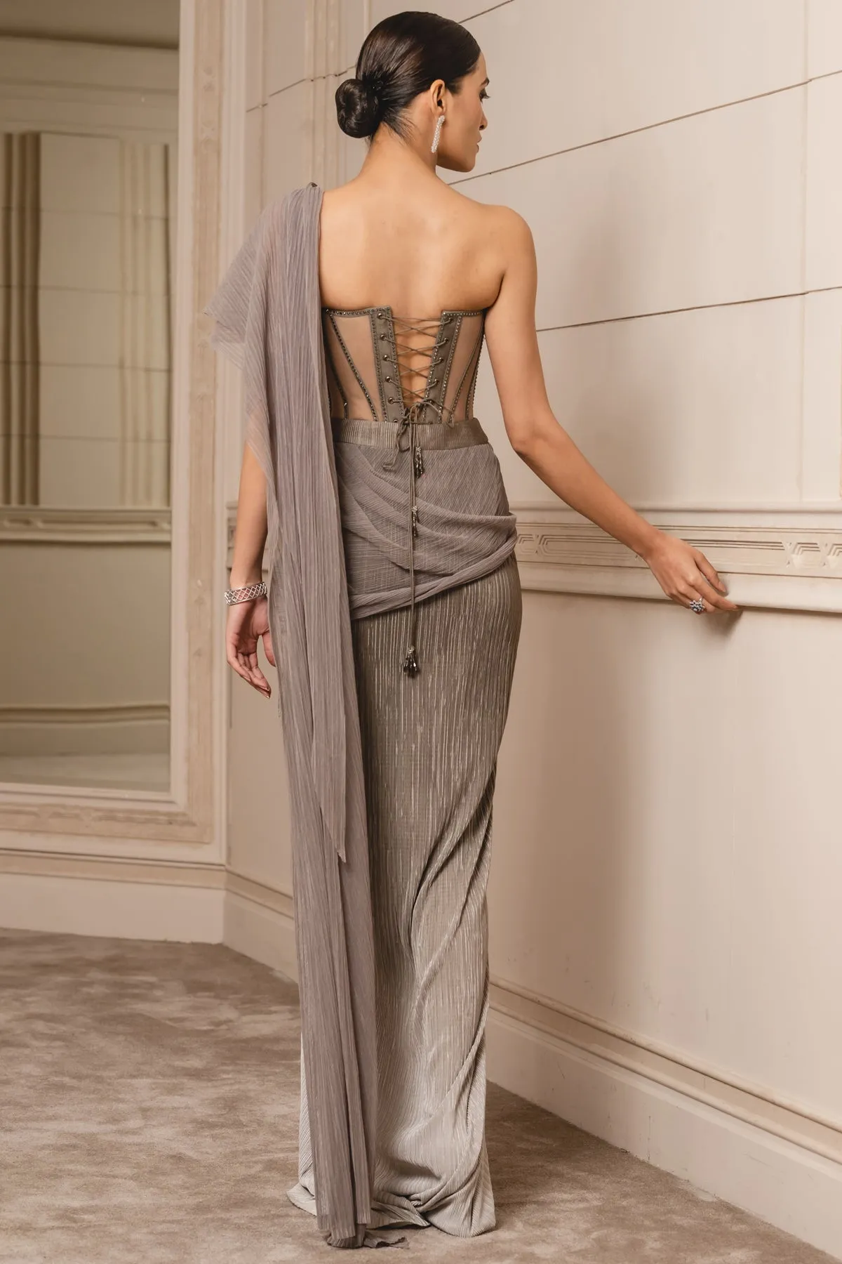 CONCEPT SAREE WITH CORSET - Ready To Ship