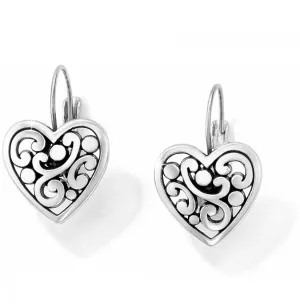 Contempo Heart Leverback Earrings J19870