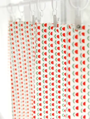Cotton Fabric - Red Tulips - By the Yard 43464 /56821