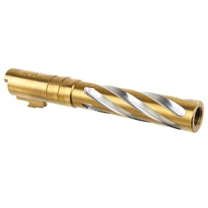 COWCOW Technology Tornado Stainless Steel Threaded Outer Barrel for Tokyo Marui Hi-Capa 5.1 GBB Series (.45 marking) - Gold