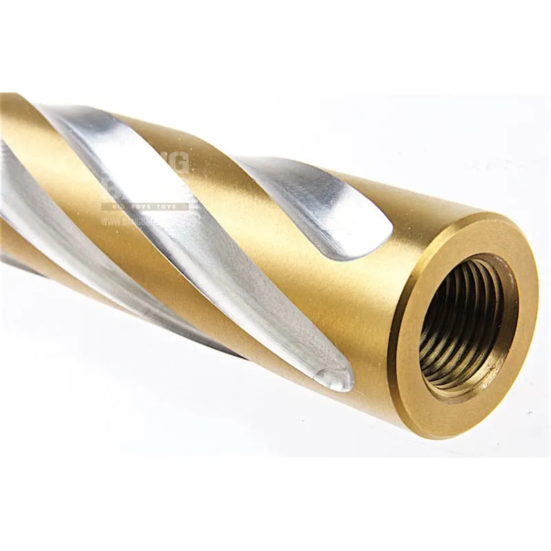 COWCOW Technology Tornado Stainless Steel Threaded Outer Barrel for Tokyo Marui Hi-Capa 5.1 GBB Series (.45 marking) - Gold