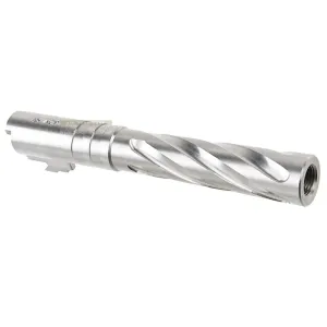 COWCOW Technology Tornado Stainless Steel Threaded Outer Barrel for Tokyo Marui Hi-Capa 5.1 GBB Series (.45 marking) - Silver
