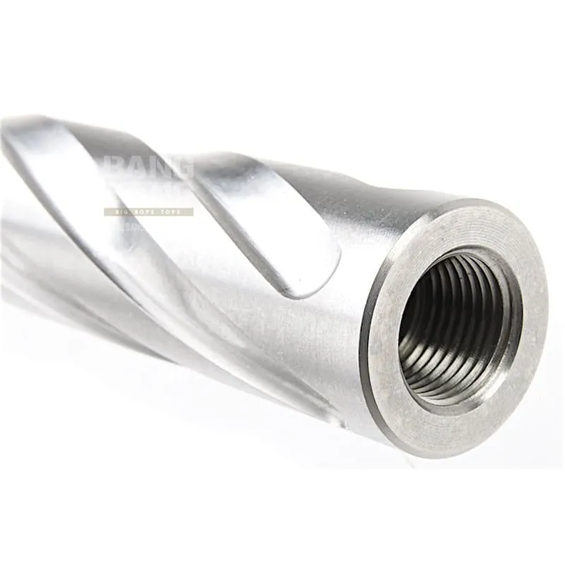 COWCOW Technology Tornado Stainless Steel Threaded Outer Barrel for Tokyo Marui Hi-Capa 5.1 GBB Series (.45 marking) - Silver