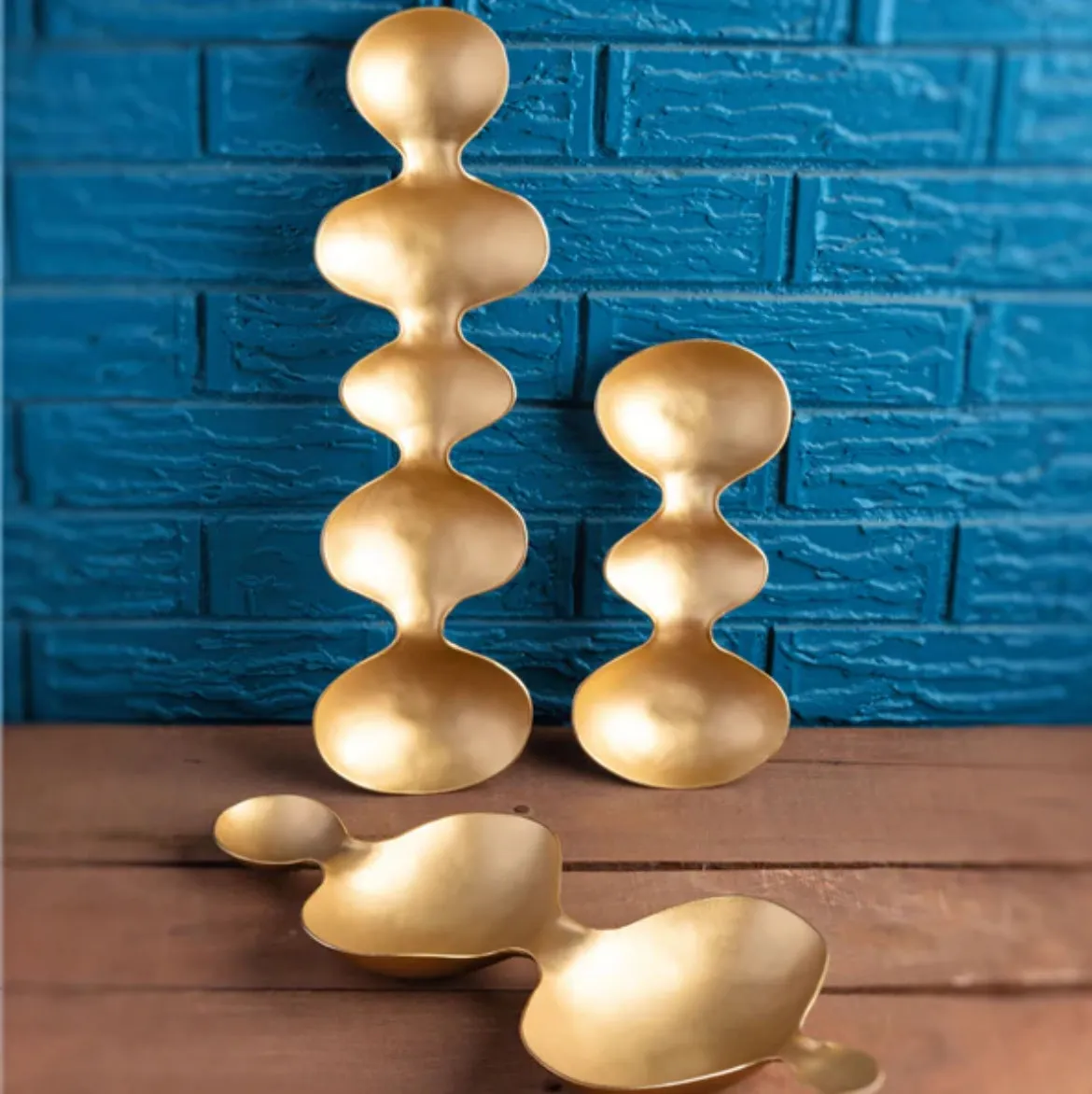 Curvy Organic Gold Trays- Large