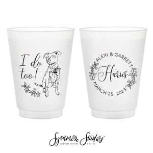 Custom Pet Illustration - 12oz or 16oz Frosted Unbreakable Plastic Cup #192