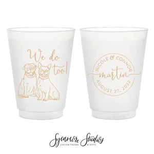 Custom Pet Illustration - Monogram - 12oz or 16oz Frosted Unbreakable Plastic Cup #190