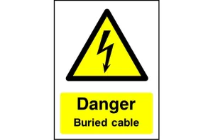Danger Buried Cable safety sign