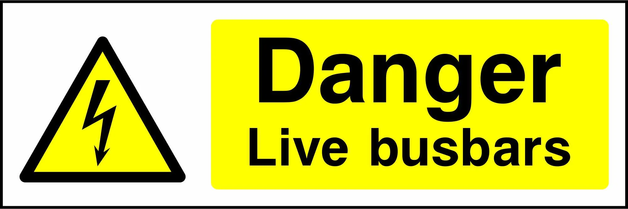 Danger Live Busbars safety sign