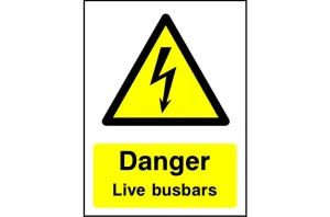 Danger Live Busbars safety sign