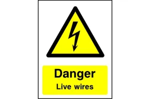 Danger Live Wires safety sign