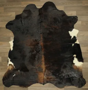 Dark Brown Brindle Cowhides rug (Size 6'5'' x  6'0'') HB3132