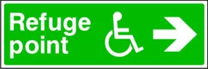 DDA Refuge Point Arrow Right Sign