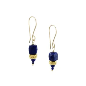 Debbie Fisher - Topkapi Lapis Cube Drop Earrings