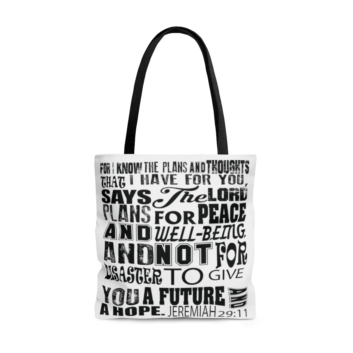 Declaration Of Faith Jeremiah 29:11 Tote Bag