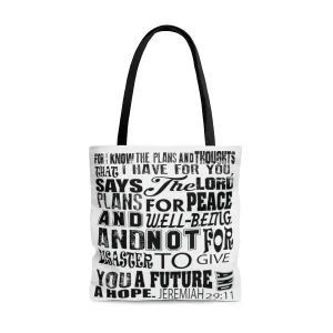 Declaration Of Faith Jeremiah 29:11 Tote Bag