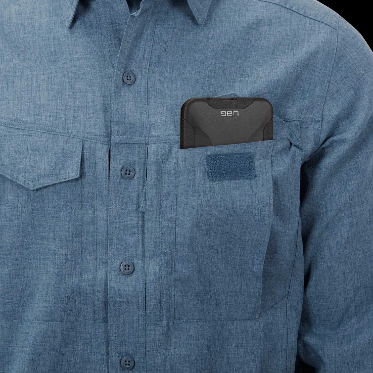 DEFENDER Mk2 Gentleman Shirt - Melange Blue