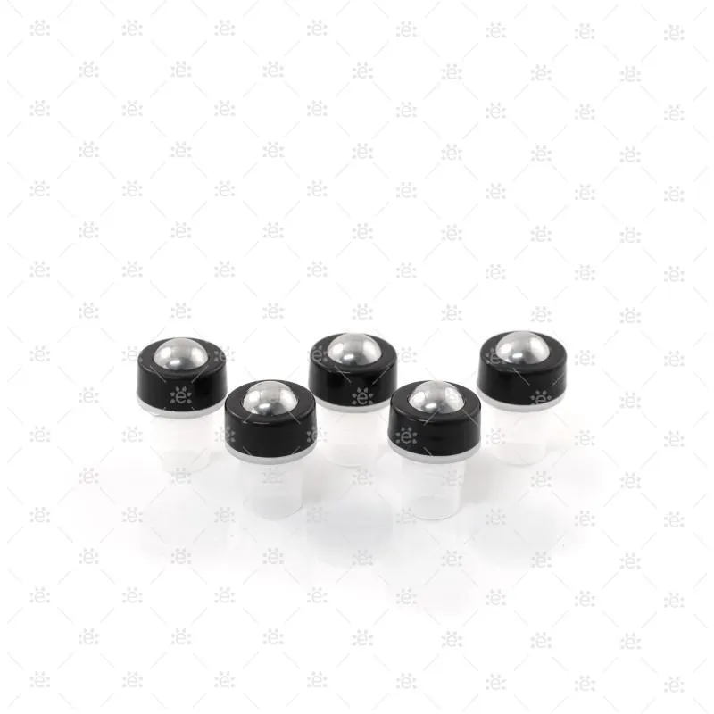Deluxe Matte 10ml Black roller bottles with Black Metallic Caps & Premium Rollers (5 pack)
