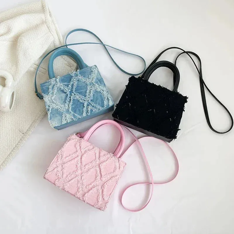 Denim Messenger Bag Summer Trendy Crossbody Handbag