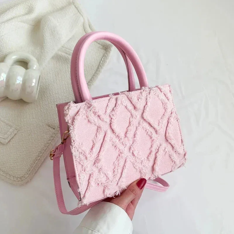 Denim Messenger Bag Summer Trendy Crossbody Handbag
