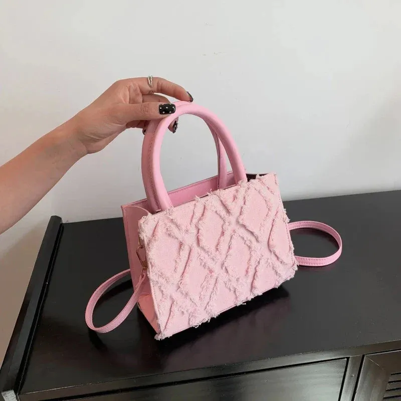 Denim Messenger Bag Summer Trendy Crossbody Handbag