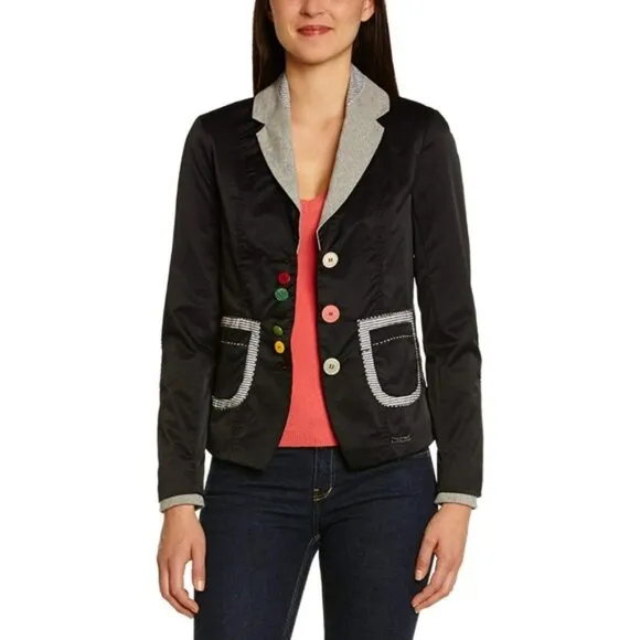 Desigual Blazer Women's XS 36 Abrig Barbara Arts &amp; Crafts 4 Every Body Jacket