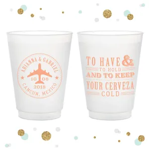 Destination Wedding - 12oz or 16oz Frosted Unbreakable Plastic Cup #8