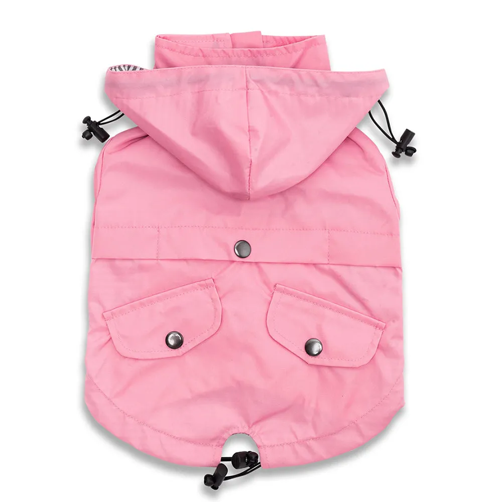 Dog Raincoat in Pink