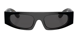 Dolce & Gabbana DG 4411 501/87 Rectangle Plastic Black Sunglasses with Grey Lens