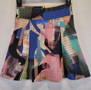 Dona Jo Fit Abstract Artsy Tennis Golf Pickleball Running Mini Par Skirt Skort