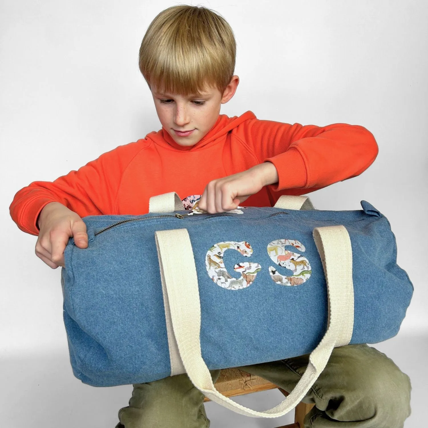 Double initial barrel bag, with star option