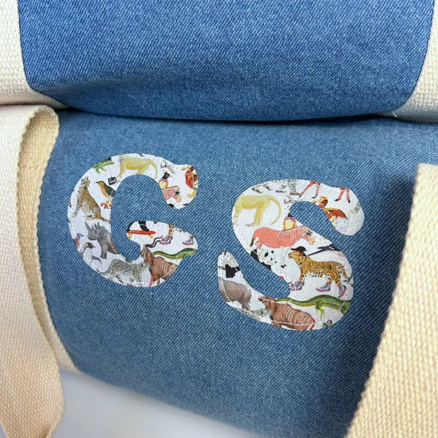 Double initial barrel bag, with star option
