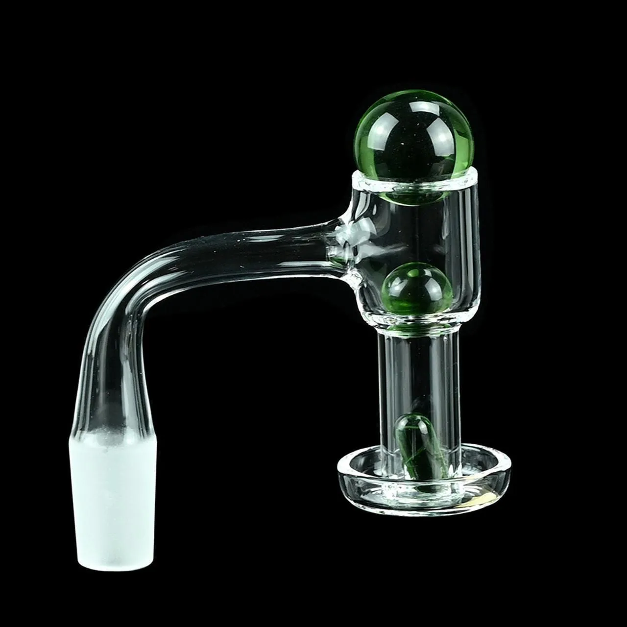 Dragon Glass Quartz Banger With Terp Slurper Vacuum With 3 Terp Pearls & Frosted Joint - 90 Degree Angle [DQF-011]