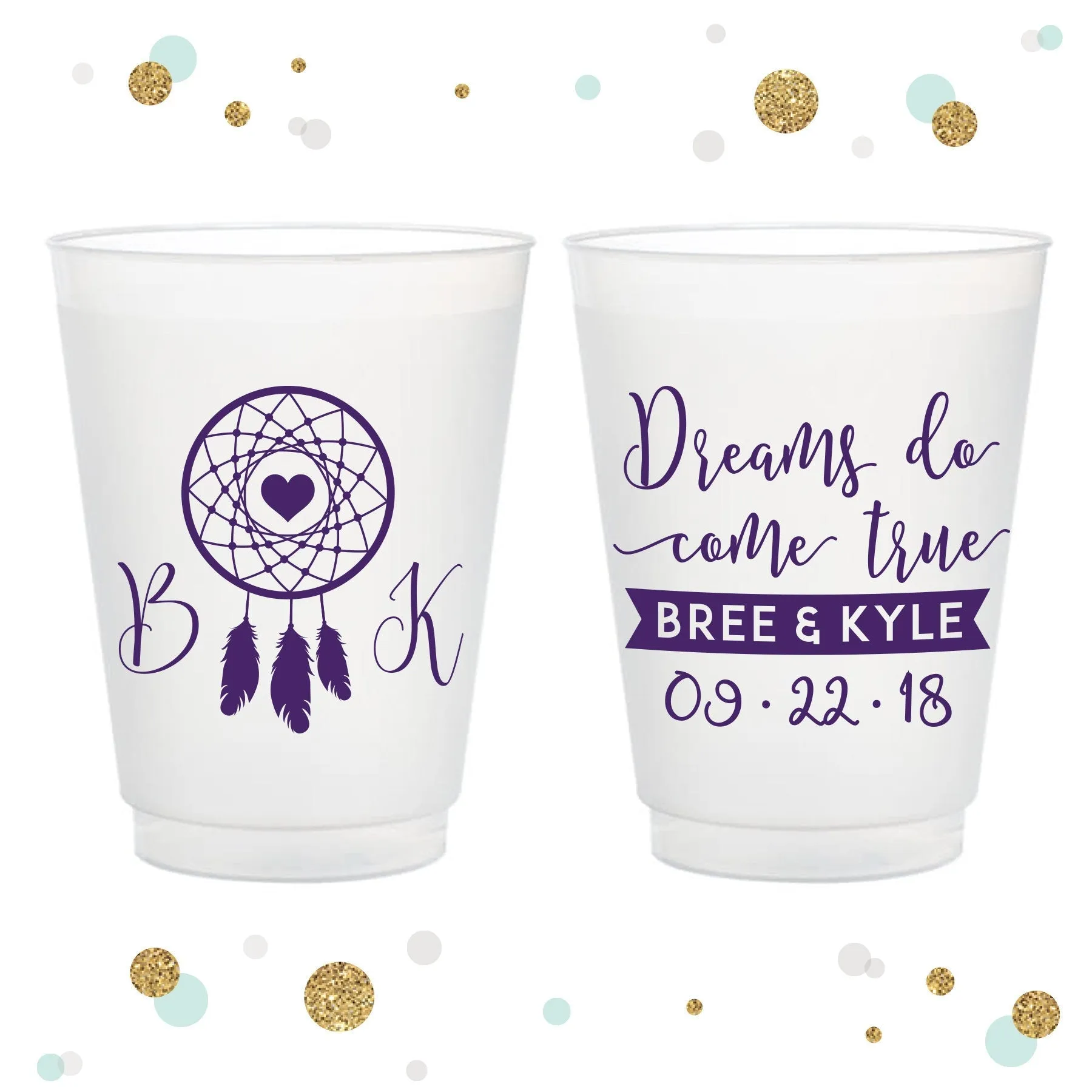 Dreamcatcher - 12oz or 16oz Frosted Unbreakable Plastic Cup #47