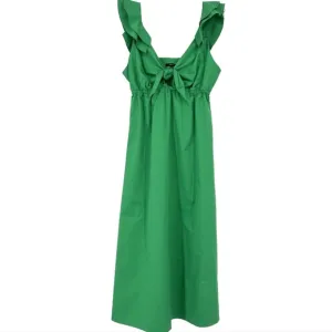 DREW Elegant Green Sleeveless Dress. Size XS