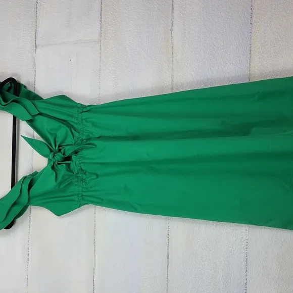 DREW Elegant Green Sleeveless Dress. Size XS