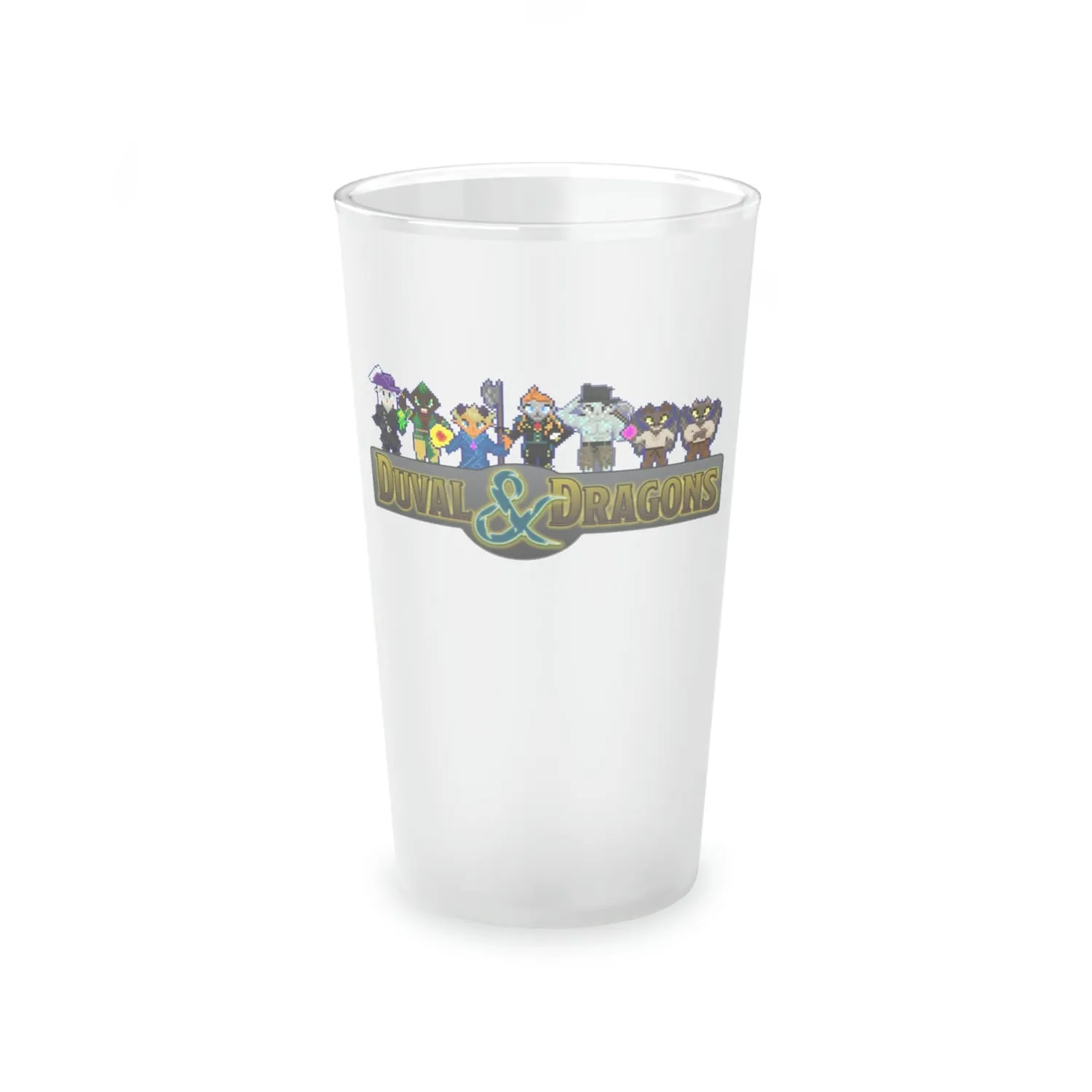 Duval & Dragons Pixel 2023 16oz Frosted Pint Glass