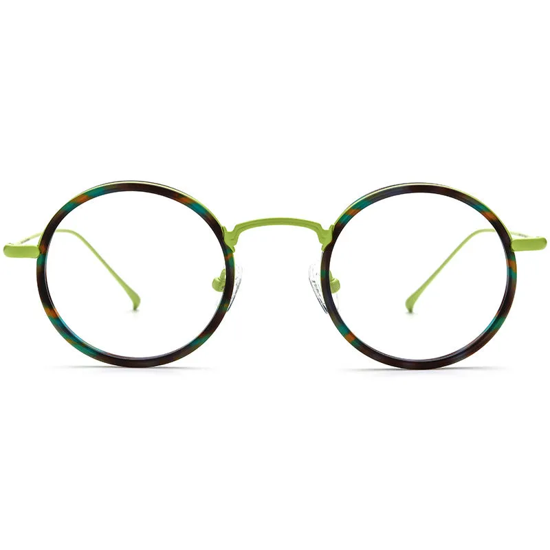Eamon Titanium Round Glasses Frame