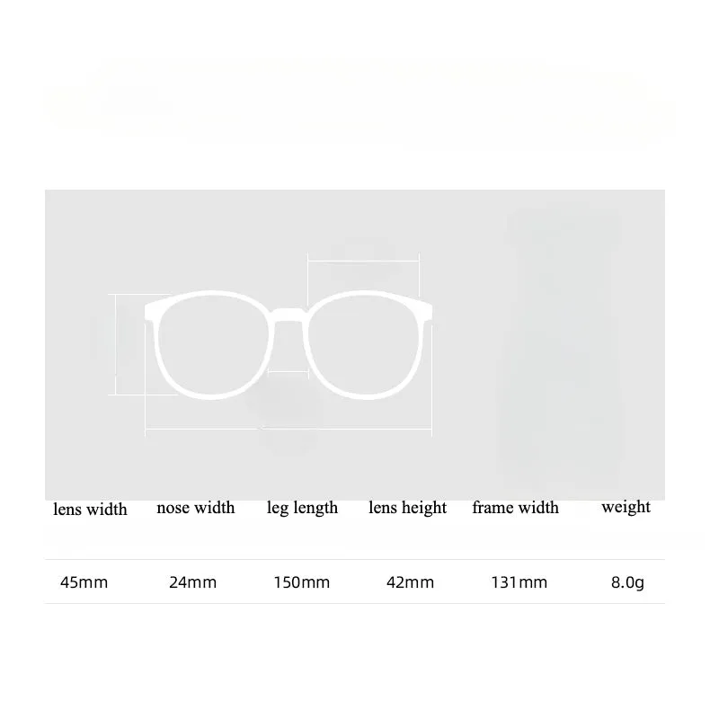 Eamon Titanium Round Glasses Frame