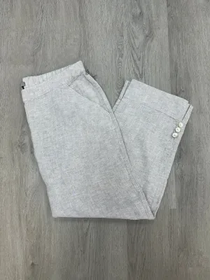 Easy Linen Crop Pants - Gull