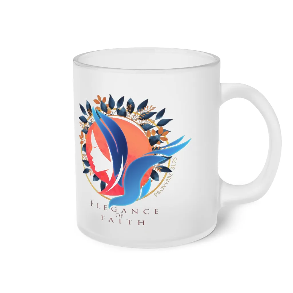 Elegance of Faith Frosted Glass Mug