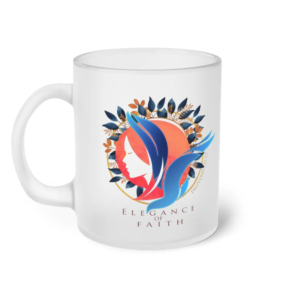 Elegance of Faith Frosted Glass Mug