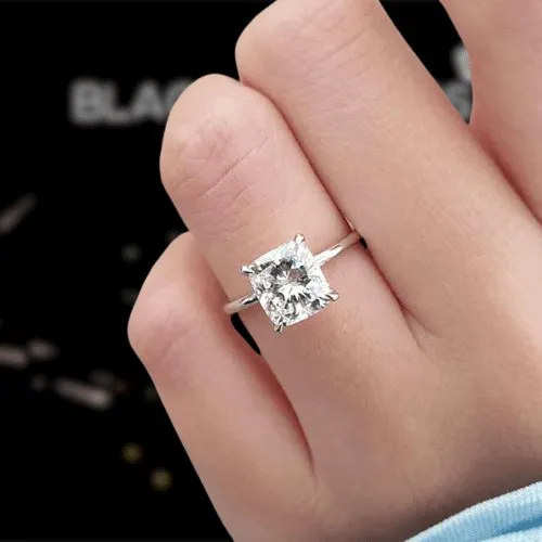 Elegant 3.0 Carat Cushion Cut Engagement Ring